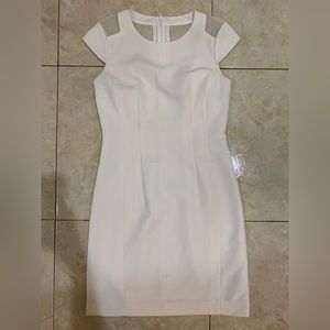 A | X Armani Exchange White Fitted Dress